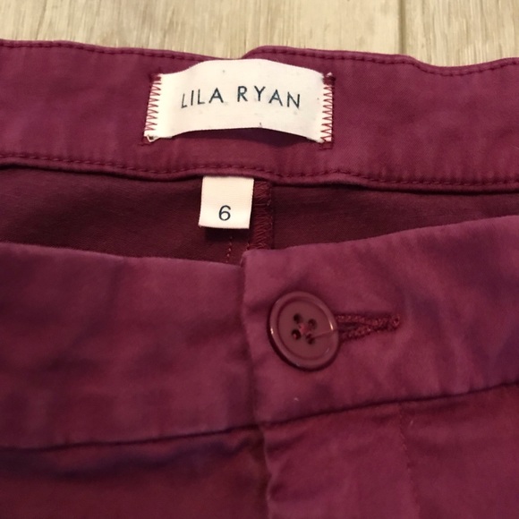 Lila Ryan Pants Size 6 Plum Stretch - Picture 2 of 3
